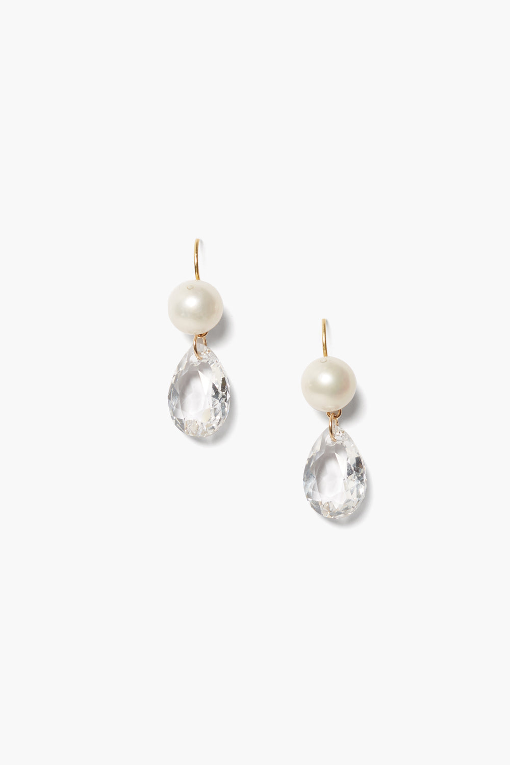 18K FWP CRYSTAL DROP EARRING