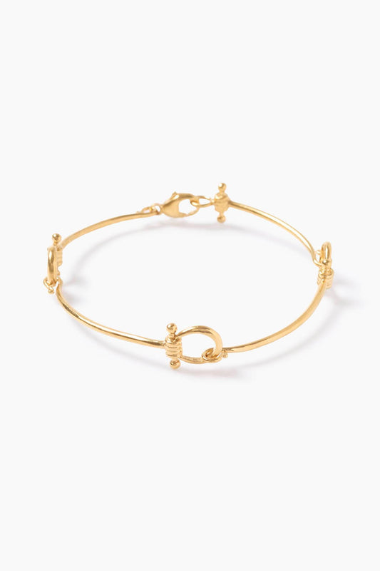 18K GP SS link bracelet