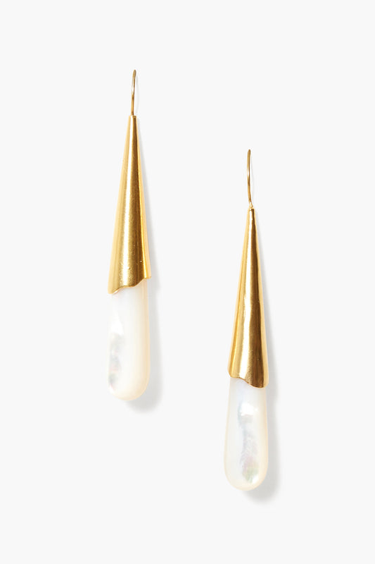 CAPPED MOP TEARDROP EARRING