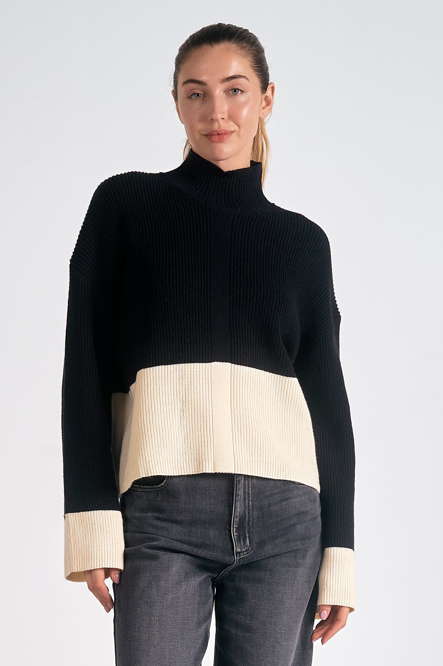 SWEATER MOCK TURTLENECK