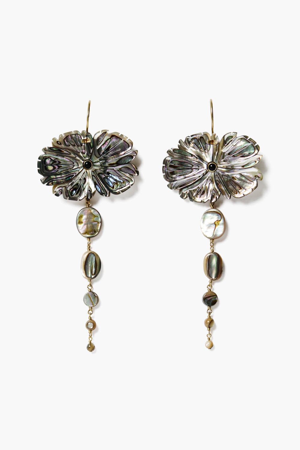 ABALONE FLOWER EARRINGS